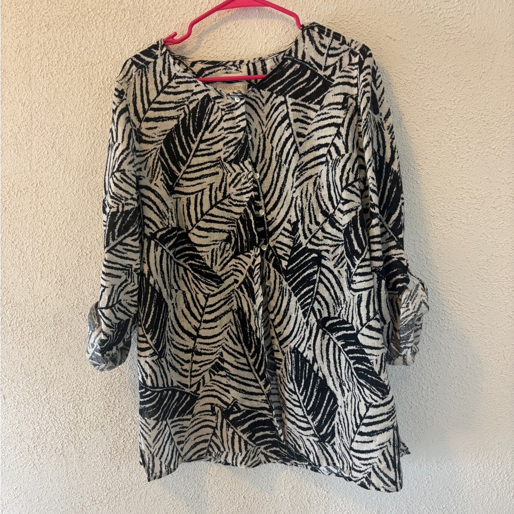 Cynthia Rowley Linen Button up Blouse